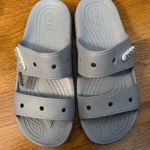 CROCS Light Gray Slide Sandals